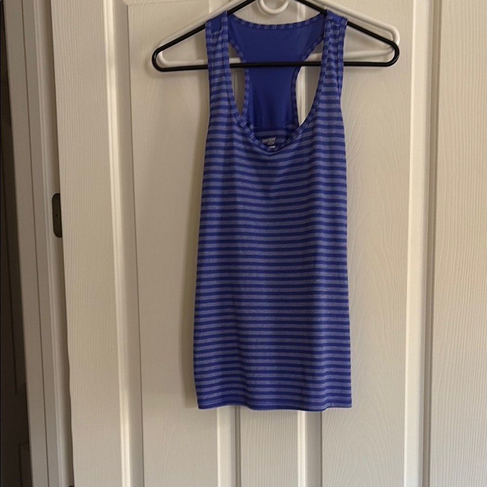 Danskin Blue and Gray Racerback Tank Top
